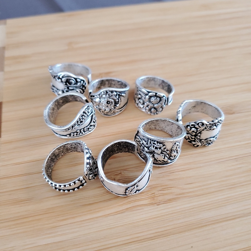 8 Pcs Spoon Rings - Picture 4 of 8
